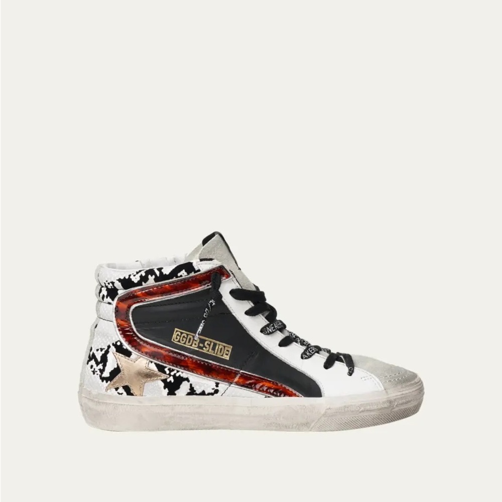 Golden Goose Snake Print Slide Sneakers 40